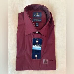 Stafford Men’s Button Up Shirt Regular Fit NWT Size 16, 34-35
